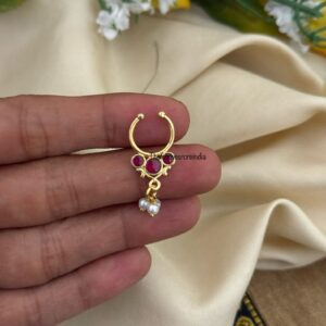 Jadau Septum ring 13 - Red