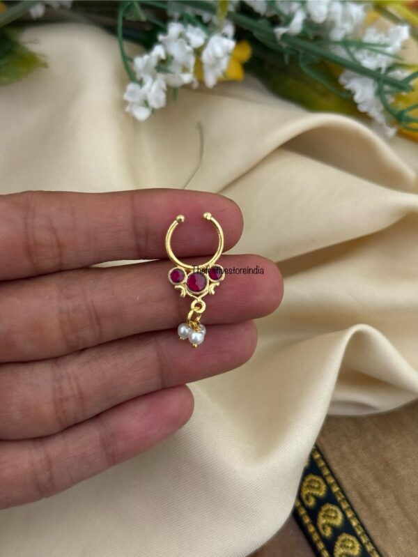 Jadau Septum ring 13 - Red