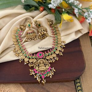 Grand Jadau stones with Kaasu Navilu necklace set