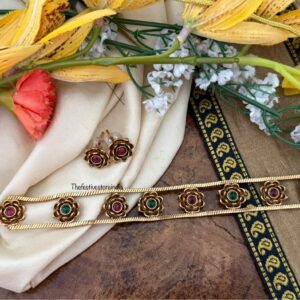 Antique matte polish flower choker set | Jewelry | Bridal | Kerala jewellery