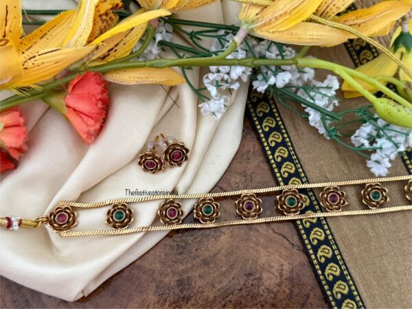 Antique matte polish flower choker set | Jewelry | Bridal | Kerala jewellery
