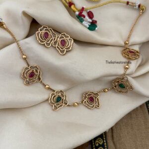Carved ROSE choker set