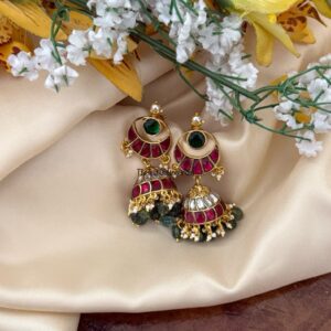 Screwback chand Jadau jhumkas | Bridal | Bridesmaid
