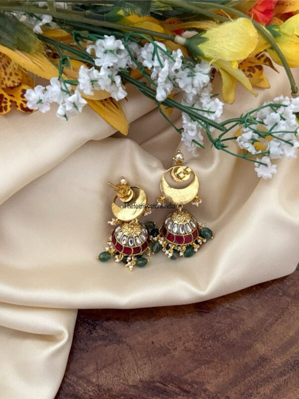 Screwback chand Jadau jhumkas | Bridal | Bridesmaid
