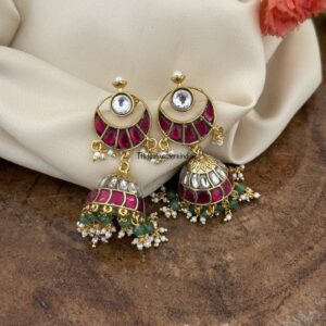 Screwback chand Jadau jhumkas | Bridal | Bridesmaid