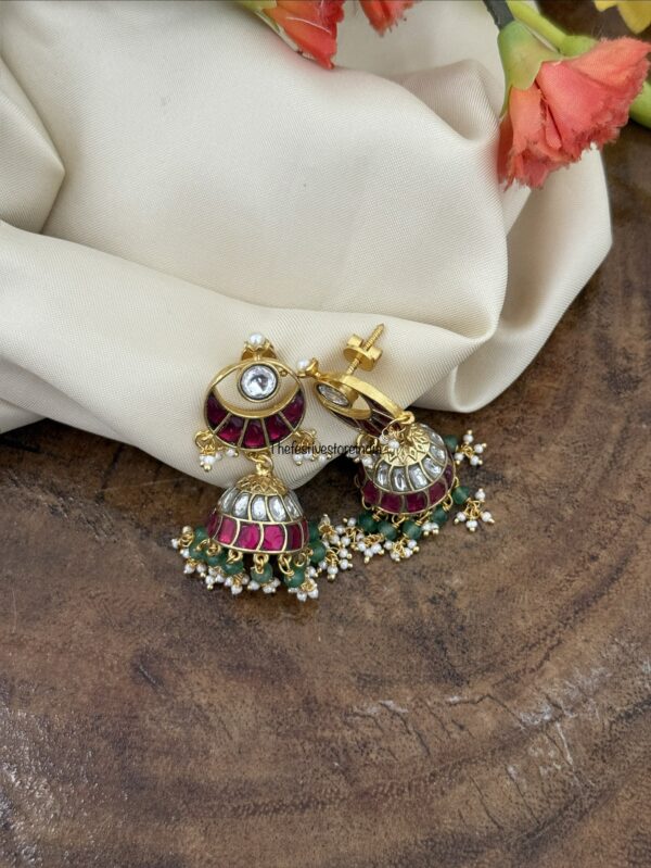Screwback chand Jadau jhumkas | Bridal | Bridesmaid