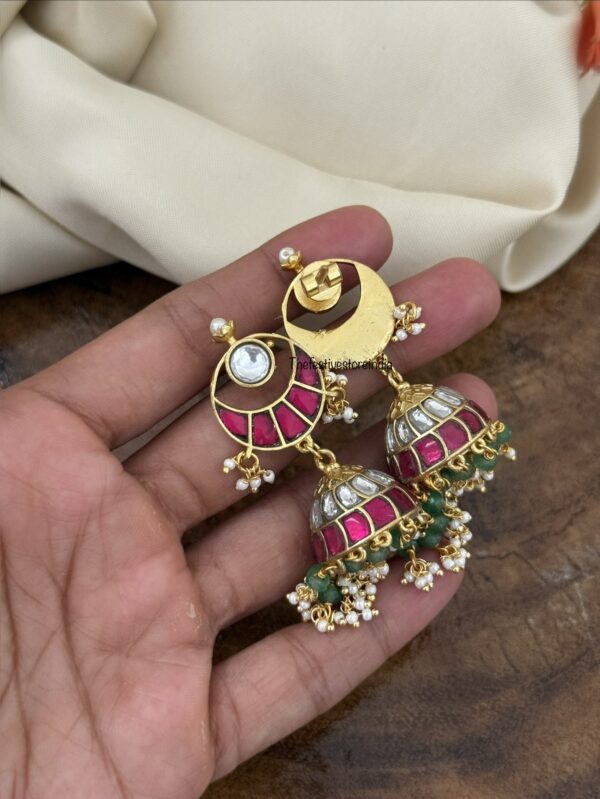 Screwback chand Jadau jhumkas | Bridal | Bridesmaid