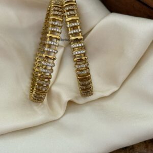 Gold look alike AD bangles - Set of 2