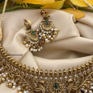 Bridal gold beads choker set