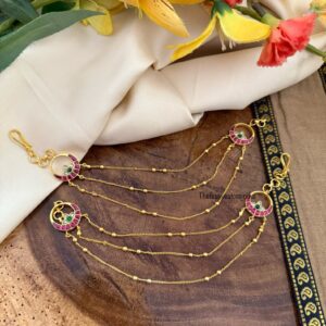 Jadau unique 3 layer Maati | Earchain | Champasaralu