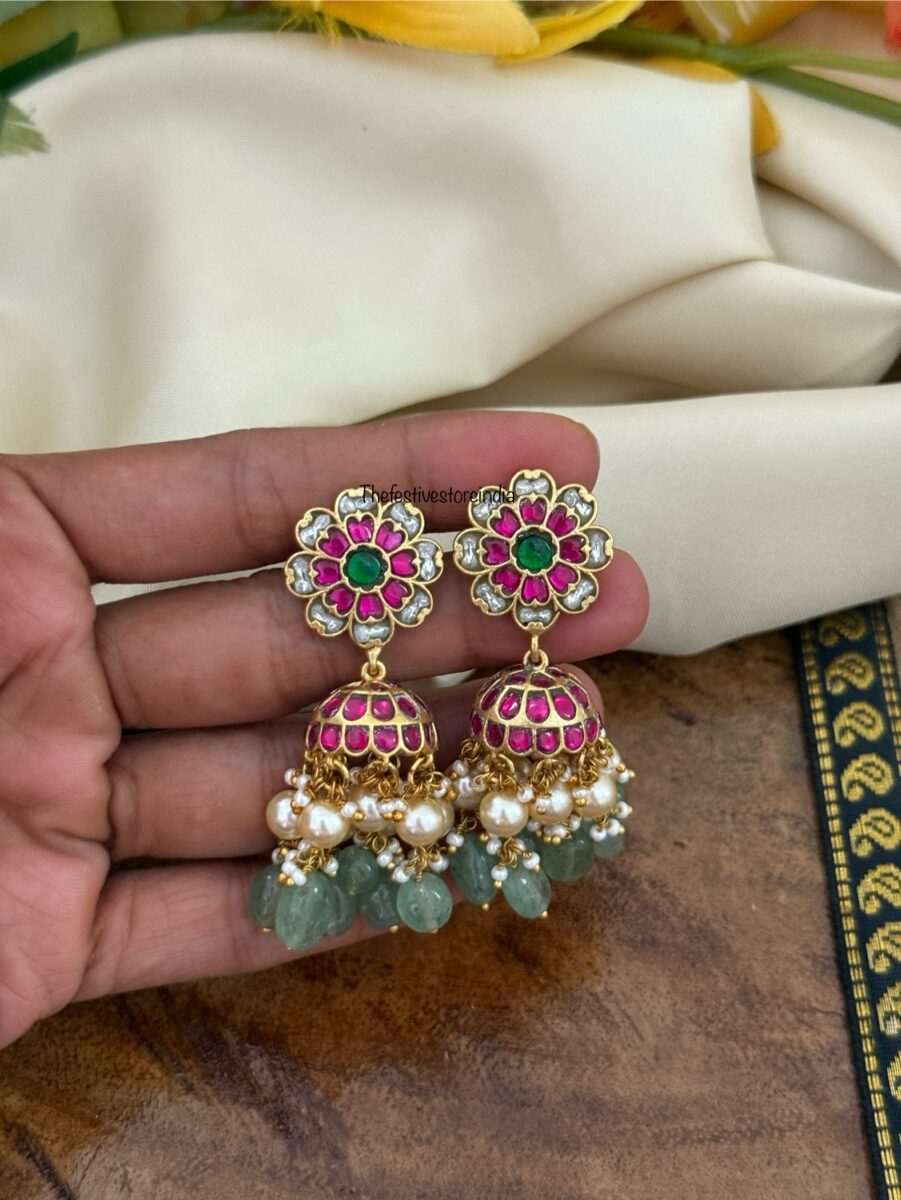 Jadau classic bridal jhumkas - Screwback | Bridal | Bridesmaid
