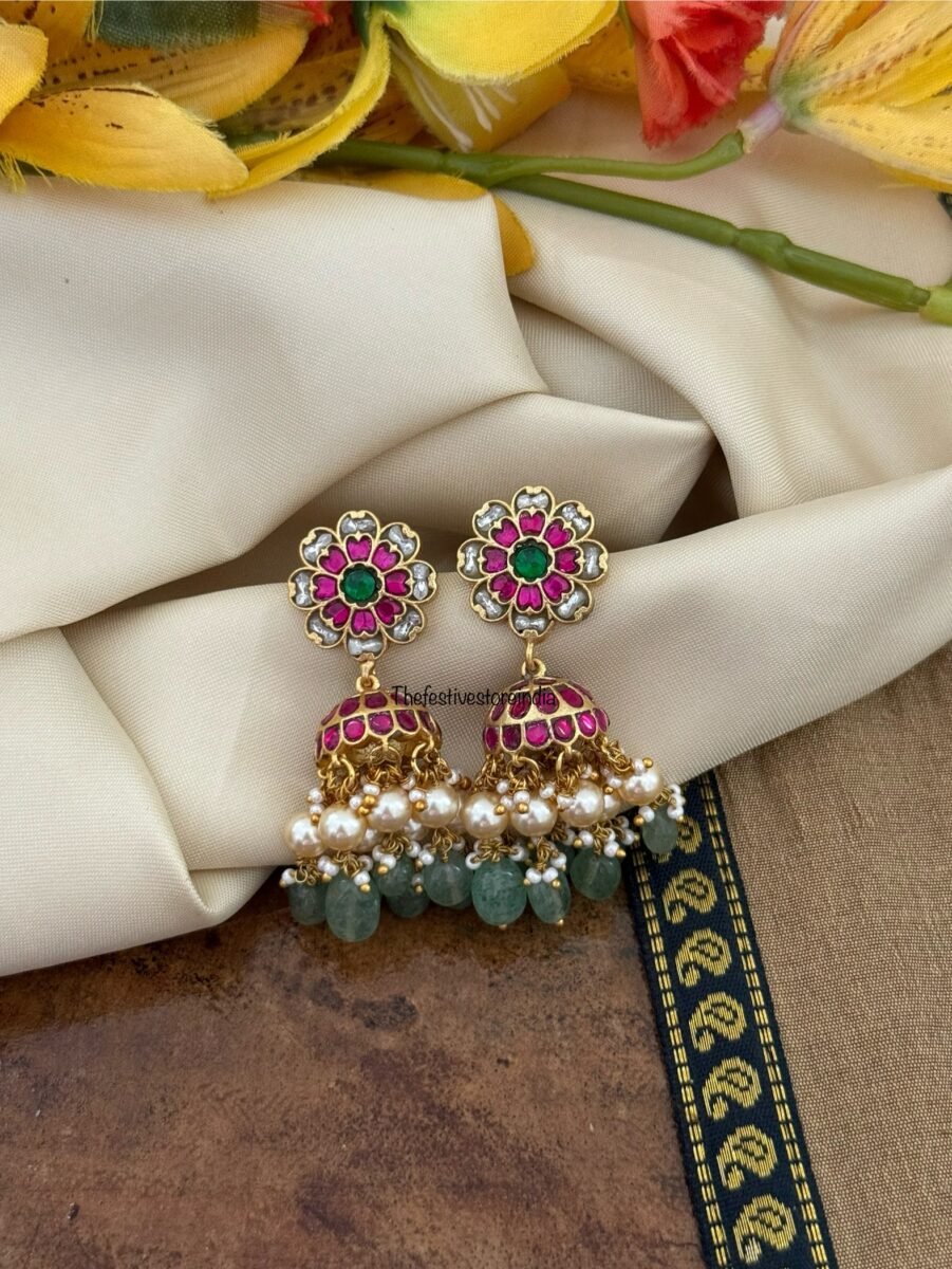 Jadau classic bridal jhumkas - Screwback | Bridal | Bridesmaid