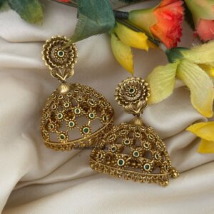 Lightweight all gold jumbo jhumkas | Big Jhumka
