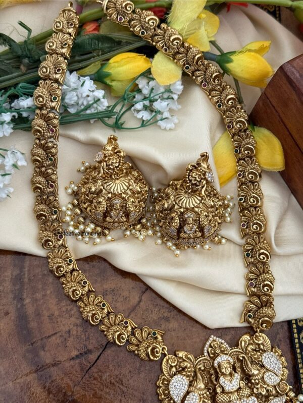 Exclusive Nakshi Lakshmi Bridal haaram set | Long chain
