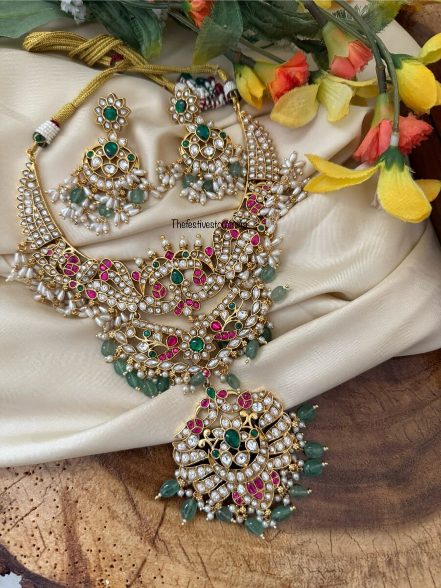Jadau Bridal non idol necklace set