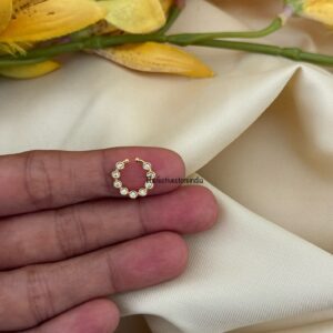 White stone Septum ring