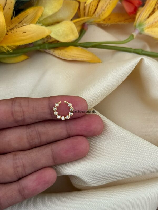 White stone Septum ring