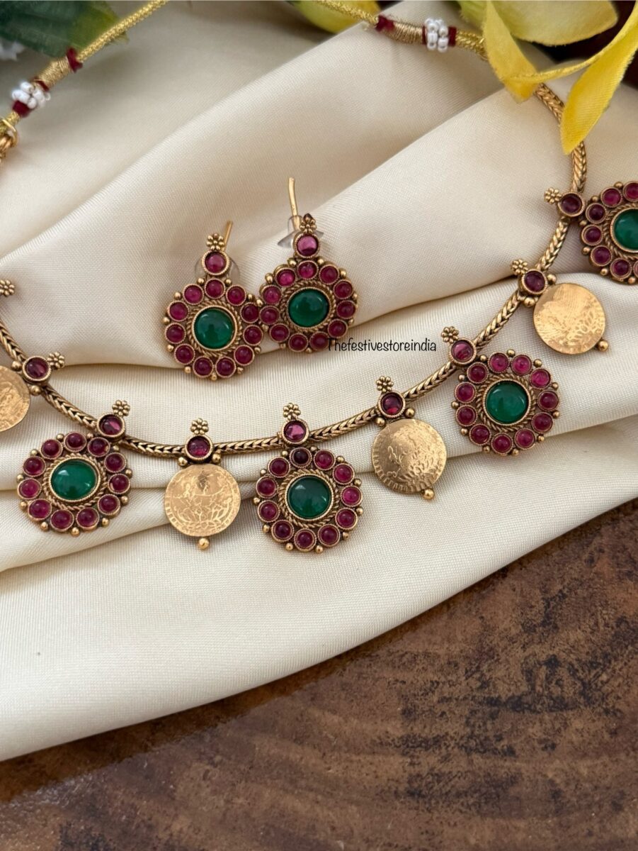 Kemp bottu kaasu necklace set