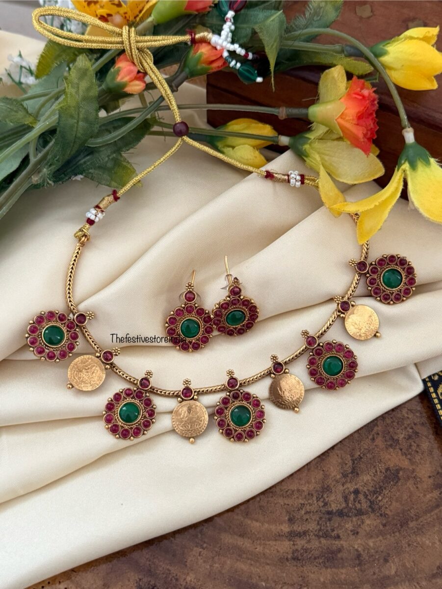 Kemp bottu kaasu necklace set