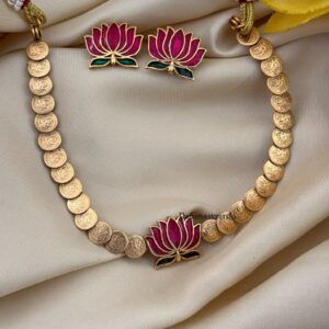 Budgeted kaasu lotus necklace set