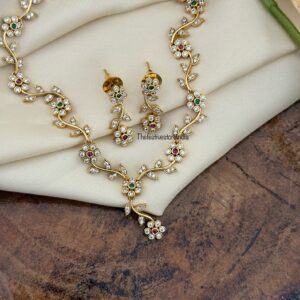 Kids friendly leafy floral diamonds set