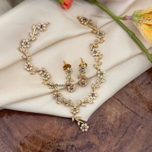 Kids friendly leafy floral diamonds set