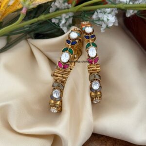 Jadau multicolor openable kada - Set of 2