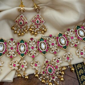 Premium Jadau stones Bridal choker set