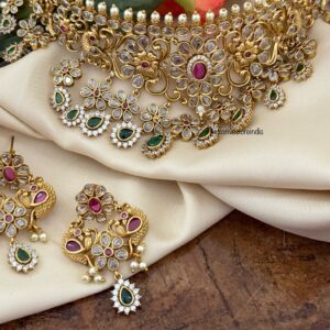 Bridal choker set with drops