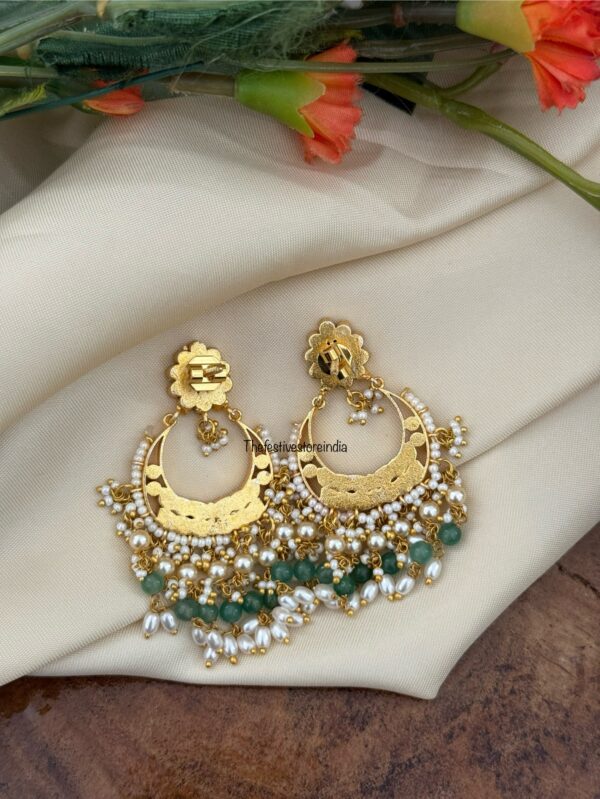 Jadau chandbali earrings (screwback)