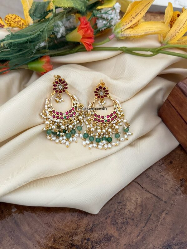 Jadau chandbali earrings (screwback)