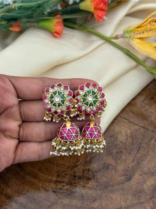 Bridal Jadau Jhumkas | earrings (screwback)