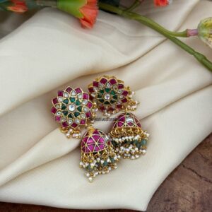 Bridal Jadau Jhumkas | earrings (screwback)
