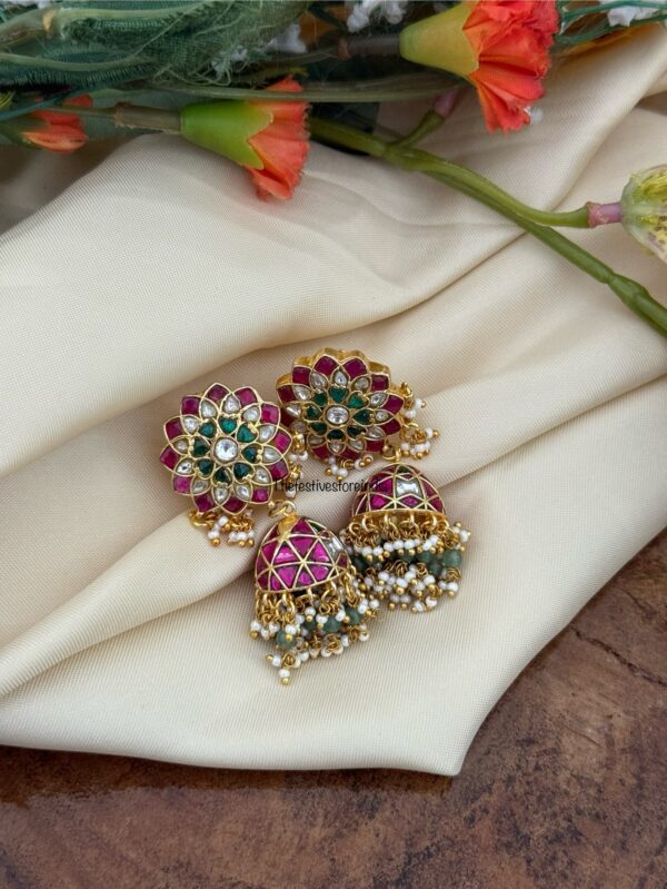 Bridal Jadau Jhumkas | earrings (screwback)