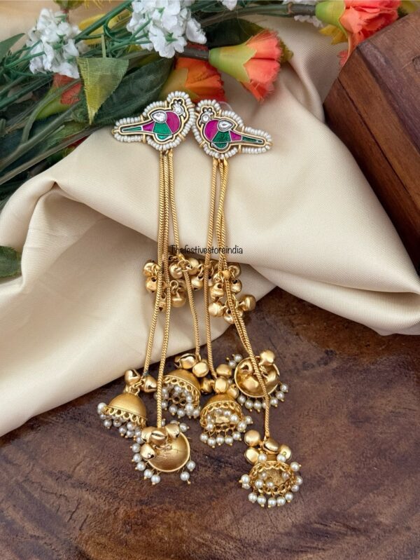 Kashmiri Parrot 14cms earrings