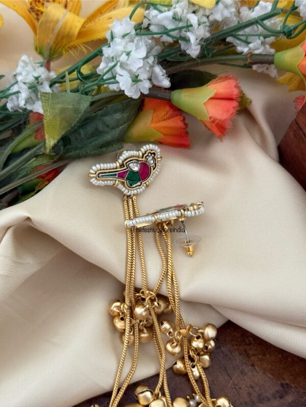 Kashmiri Parrot 14cms earrings