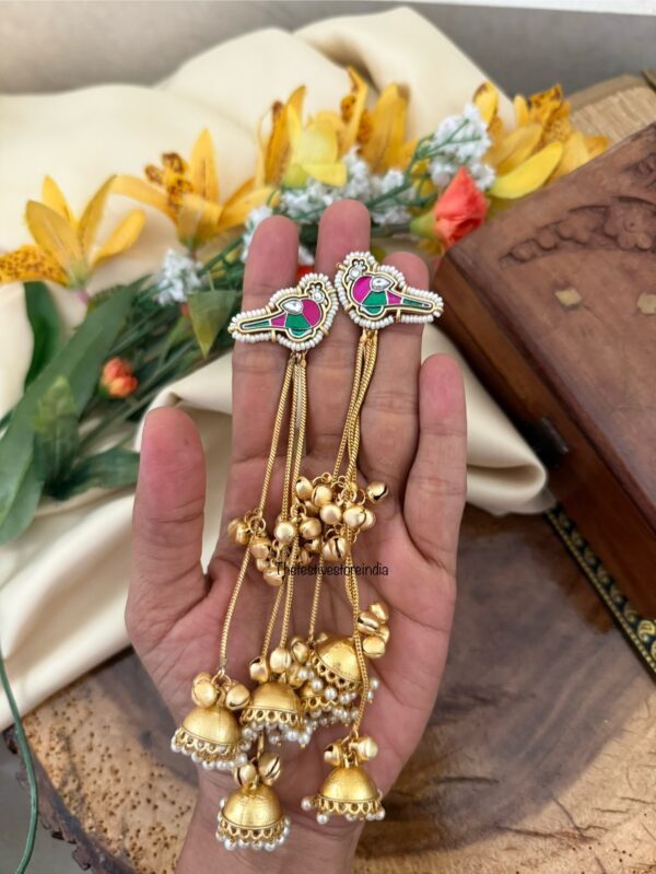 Kashmiri Parrot 14cms earrings