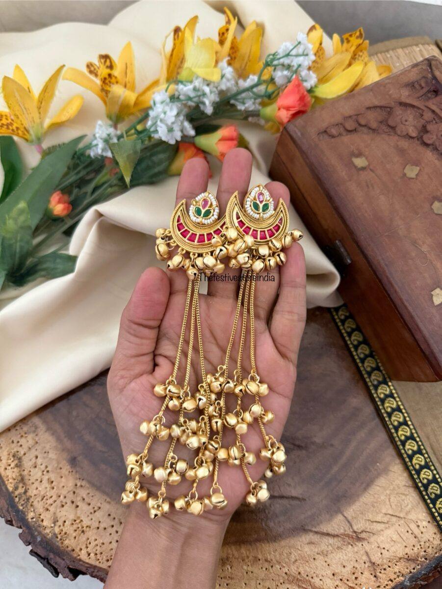 Kashmiri Chaand 14cms earrings