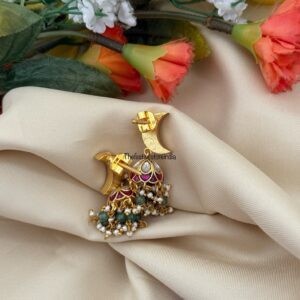 Mini Chand Jadau jhumkas | Chaand