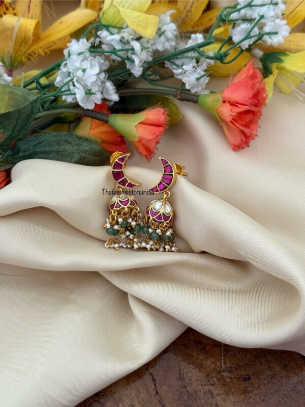 Mini Chand Jadau jhumkas | Chaand | Screwback