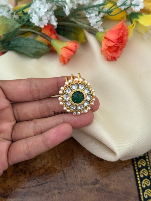 Jadau kundan round Hairpin - Single unit