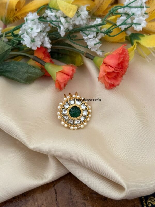 Jadau kundan round Hairpin - Single unit