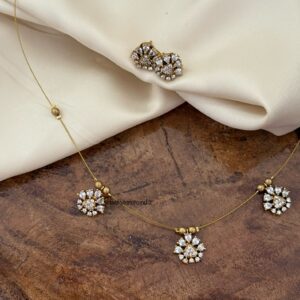 Diamond bottu Invisible chain set
