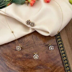 Diamond bottu Invisible chain set