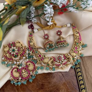 Jadau 2 IN 1 Bridal necklace set | Bride