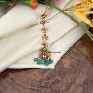 Navilu simple bridal jadau maangtikka