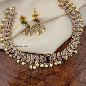 CZ pearls necklace set