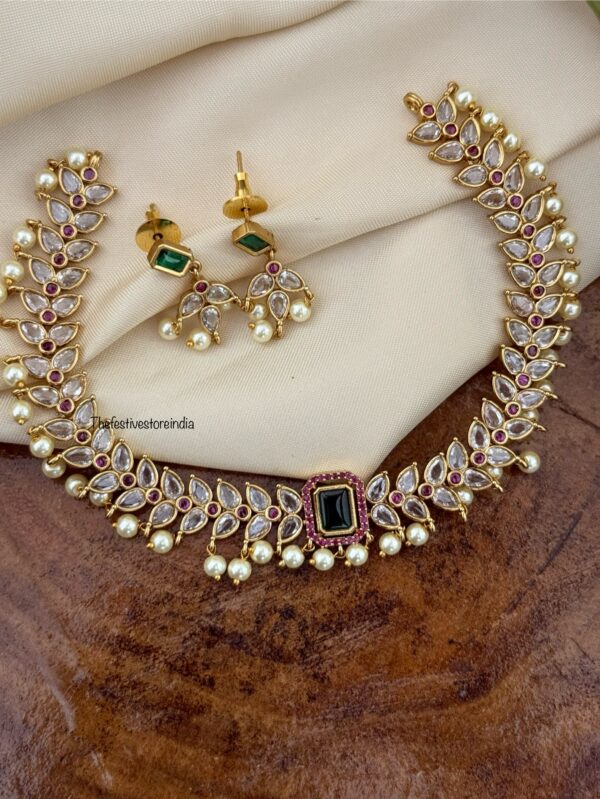 CZ pearls necklace set