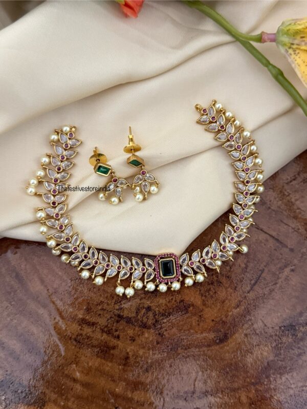 CZ pearls necklace set