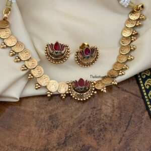 Budgeted Lotus kaasu necklace set